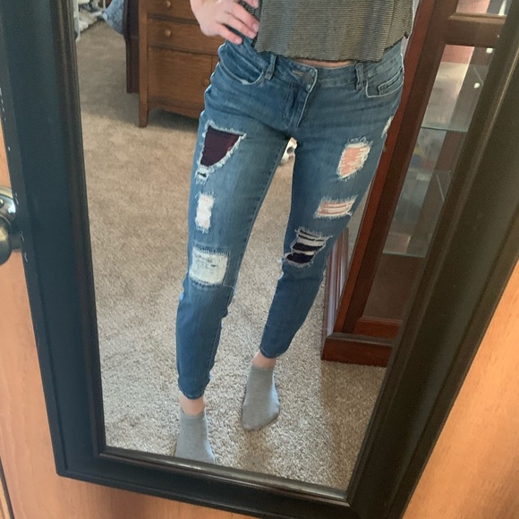 Garage High Rise Patched Jeggings 